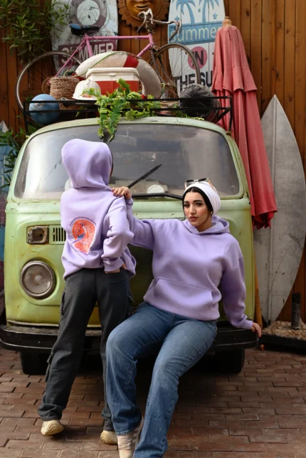 Lavender Feather Hoodie